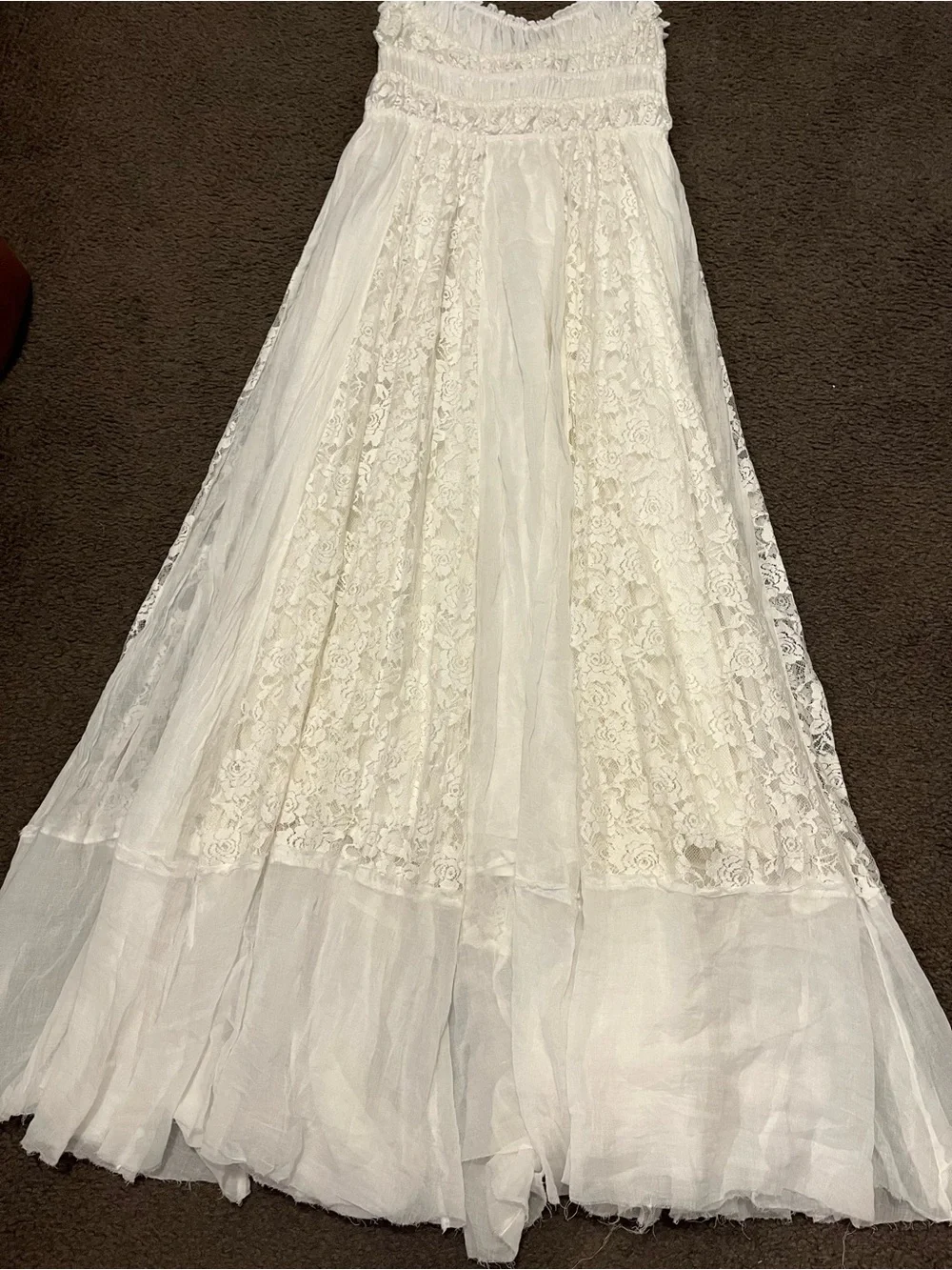 Free People Ciella Floral Lace Milkmaid Maxi Dress - Picture 10 of 12